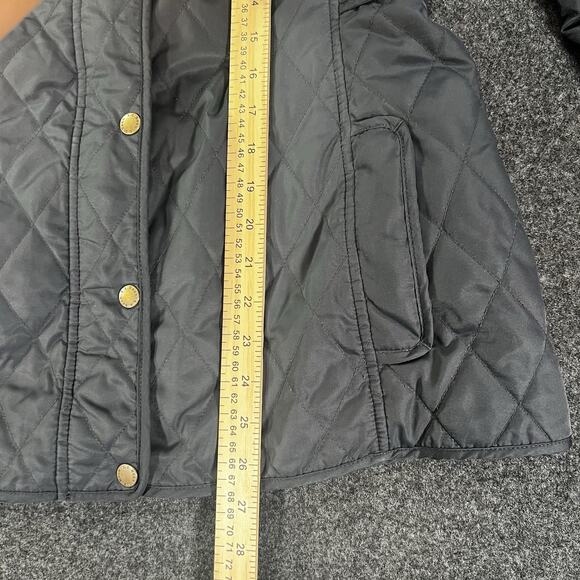 LL Bean Riding Jacket Barn Coat Women's Black Quilted Plaid Lining S Reg - Picture 5 of 7